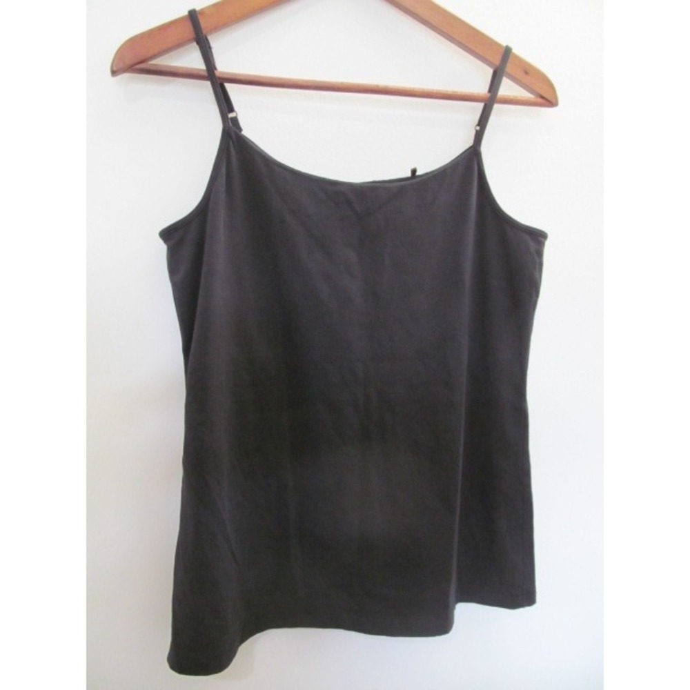 Tommy Bahama Women Small Black Cami Tank Top Adjustable Spaghetti Straps Stretch